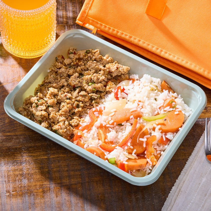 Protein+ Meal Box - Ground Chicken - Thai Basil Chicken