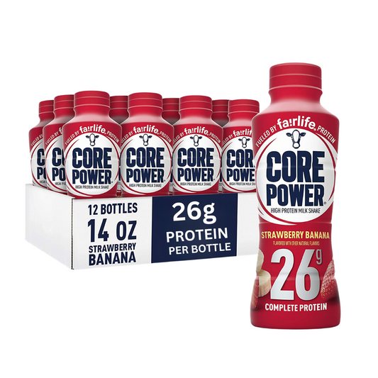 Core Power Strawberry Banana - Fairlife 26g High Protein Shake (12 Pack)