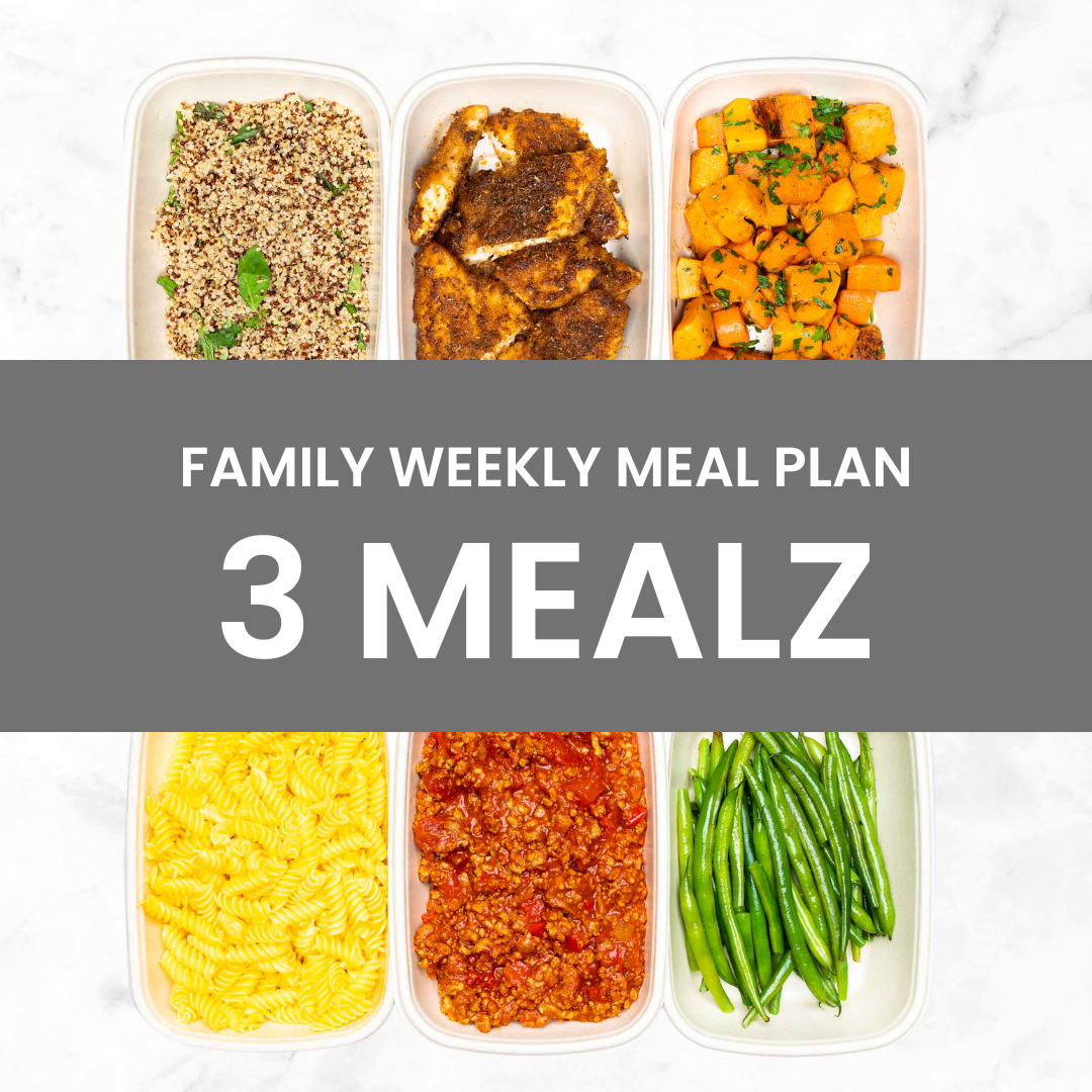 Family Weekly Meal Plan - 3 Mealz - Easy Mealz
